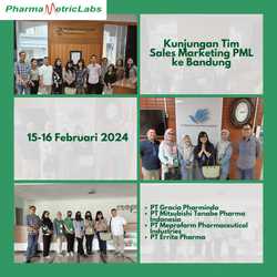 Halo teman-teman PML! Tanggal 15-16 Februari lalu tim Sales dan Marketing PT Pharma Metric Labs melakukan kunjungan kerja ke beberapa perusahaan farmasi di Bandung loh!