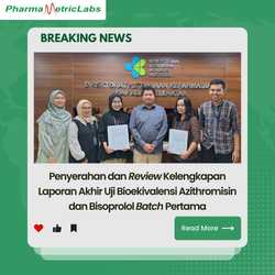 Pada tanggal 11 September 2024, PT Pharma Metric Labs menyerahkan laporan akhir uji bioekivalensi Azithromisin dan Bisoprolol batch pertama.

Dalam penyerahan tersebut juga dilakukan review kelengkapan laporan uji BE bersama dengan Tim Kerja Fasilitasi Change Source Kemenkes RI, PT Bernofarm, dan PT Kimia Farma. 

Penyerahan laporan uji BE ini dilakukan lebih cepat 19 hari kalender dari deadline batch pertama. Ini adalah bentuk komitmen PML kepada Kemenkes RI untuk mendukung PT Bernofarm dan PT Kimia Farma dalam proses registrasi dan perolehan Nomor Izin Edar (NIE).

#kemenkes #ujiBABE #bioequivalence